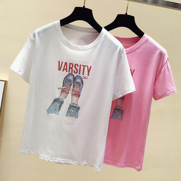 Γυναικείο μπλουζάκι με εφαρμογή χρώματος σε διαφορετικά χρώματα