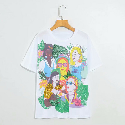 Μπλουζάκι σε λευκό χρώμα με έγχρωμη εκτύπωση