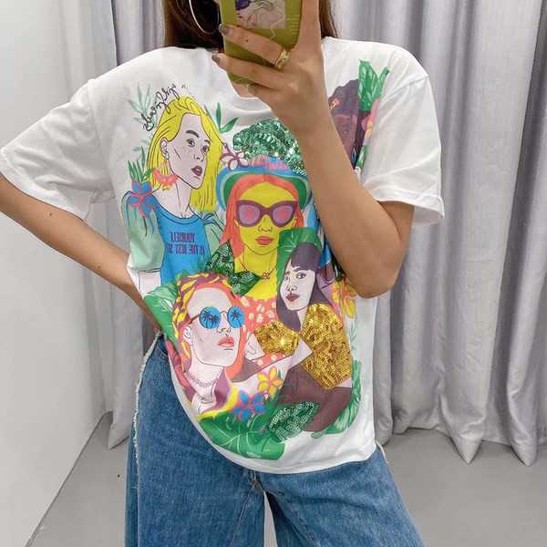 Μπλουζάκι σε λευκό χρώμα με έγχρωμη εκτύπωση