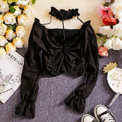 Μοντέρνα γυναικεία μπλούζα σε μαύρο και άσπρο χρώμα