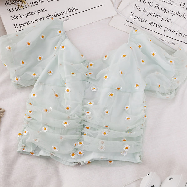 Novi model ženske majice sa vezom i kratkim rukavima