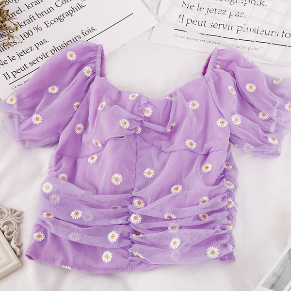 Novi model ženske majice sa vezom i kratkim rukavima