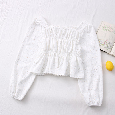 Γυναικεία μπλούζα νέο μοντέλο με λουλουδάτο μοτίβο και μακριά μανίκια - διάφορα χρώματα