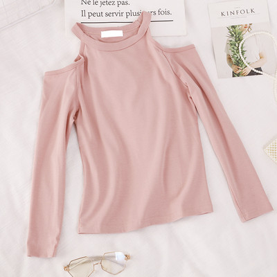 Γυναικεία μπλούζα με γυμνούς ώμους και μακριά μανίκια