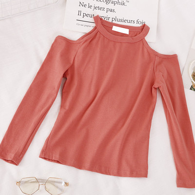 Γυναικεία μπλούζα με γυμνούς ώμους και μακριά μανίκια