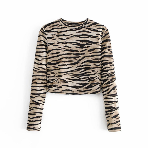 Κοντή  μπλούζα με άνιμαλ μοτίβο