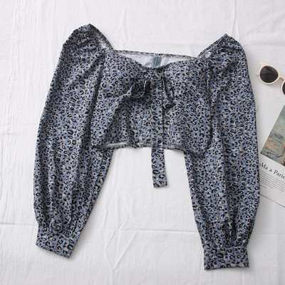 Novi model ženske bluze sa životinjskim uzorkom i lađa izrezom