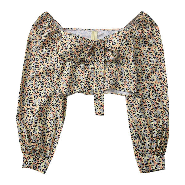 Novi model ženske bluze sa životinjskim uzorkom i lađa izrezom