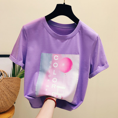 Γυναικείο μπλουζάκι με χρώμα απλικέ - τρία μοντέλα