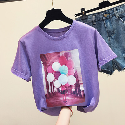 Γυναικείο μπλουζάκι με χρώμα απλικέ - τρία μοντέλα