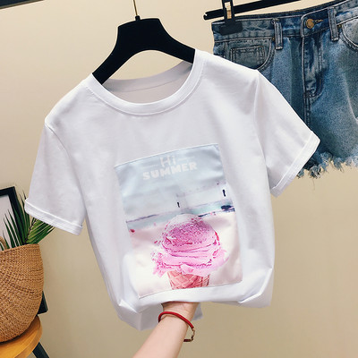 Γυναικείο μπλουζάκι με χρώμα απλικέ - τρία μοντέλα