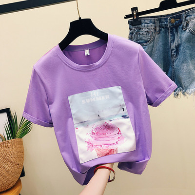 Γυναικείο μπλουζάκι με χρώμα απλικέ - τρία μοντέλα