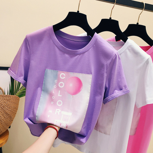 Γυναικείο μπλουζάκι με χρώμα απλικέ - τρία μοντέλα