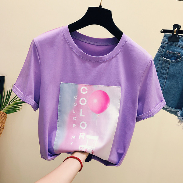 Γυναικείο μπλουζάκι με χρώμα απλικέ - τρία μοντέλα