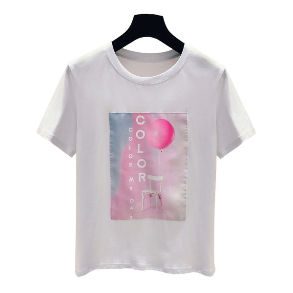 Γυναικείο μπλουζάκι με χρώμα απλικέ - τρία μοντέλα