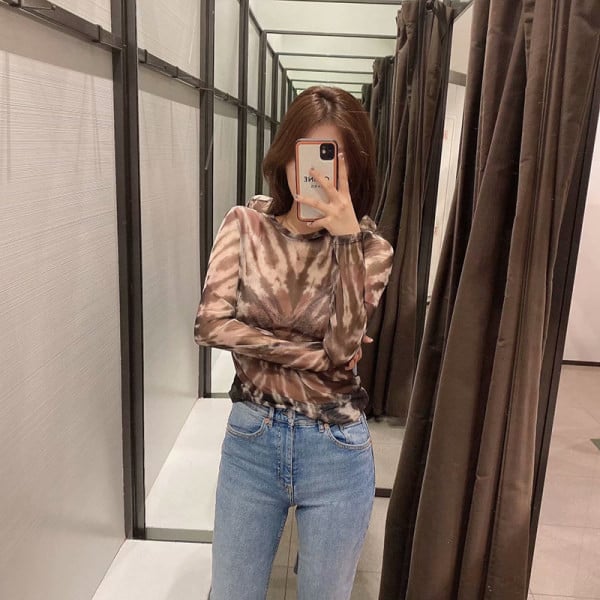 Casual μπλούζα σε ιριδίζοντα χρώματα