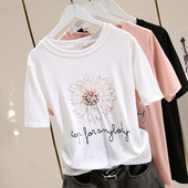 Γυναικείο μπλουζάκι με γυαλιστερά σωματίδια και πούλιες