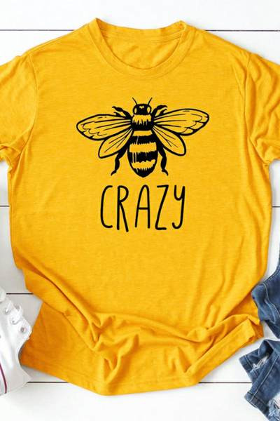 Novi model ženske majice kratkih rukava sa aplikacijom pčela - više boja