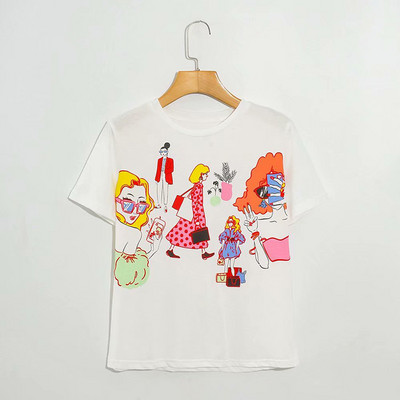 Γυναικείο μπλουζάκι με απλικέ χρώμα