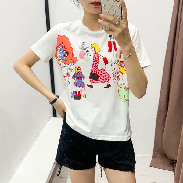 Γυναικείο μπλουζάκι με απλικέ χρώμα