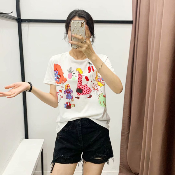 Γυναικείο μπλουζάκι με απλικέ χρώμα