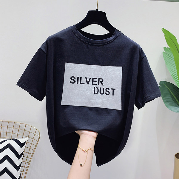 Γυναικείο μπλουζάκι με απλικέ και επιγραφή