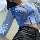 Νέο μοντέλο γυναικεία μπλούζα με μακριά μανίκια σε ανοιχτό μπλε χρώμα