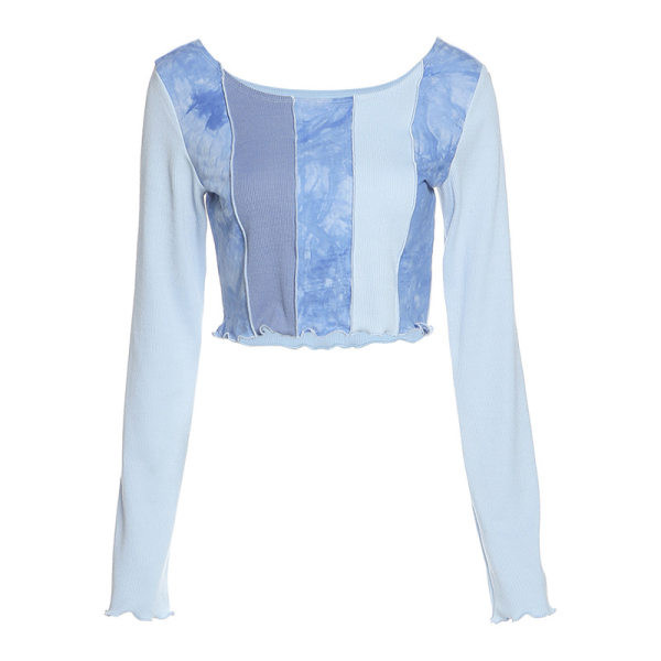 Νέο μοντέλο γυναικεία μπλούζα με μακριά μανίκια σε ανοιχτό μπλε χρώμα