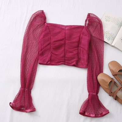 Elegantna ženska bluza s lotos rukavima