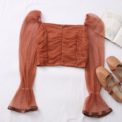 Elegantna ženska bluza s lotos rukavima