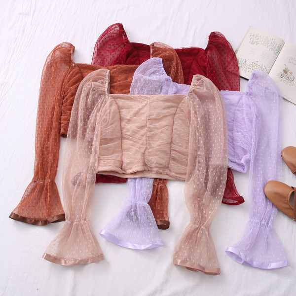 Elegantna ženska bluza s lotos rukavima