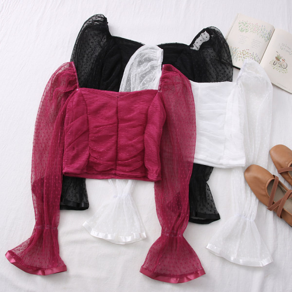 Elegantna ženska bluza s lotos rukavima