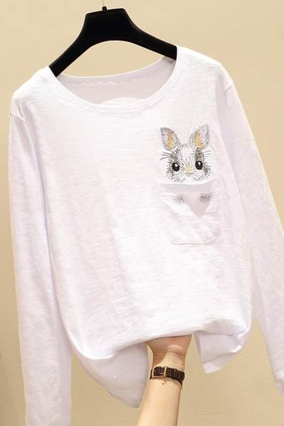 Γυναικεία μπλούζα με κεντήματα σε τρία χρώματα