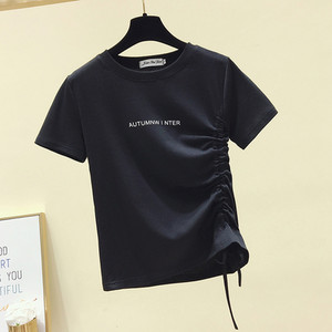 Ženska casual majica s vezicama i ovalnim izrezom