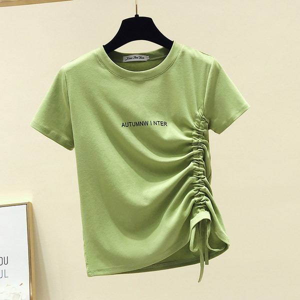 Ženska casual majica s vezicama i ovalnim izrezom