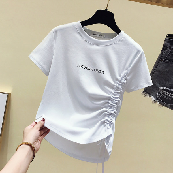 Ženska casual majica s vezicama i ovalnim izrezom