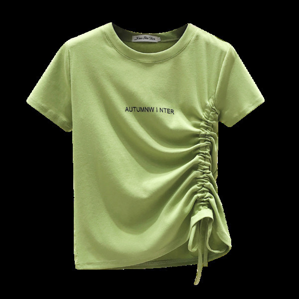 Ženska casual majica s vezicama i ovalnim izrezom