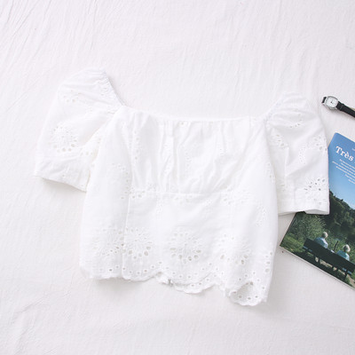 Νέο μοντέλο γυναικεία μπλούζα με τετράγωνο ντεκολτέ - ρετρό στιλ