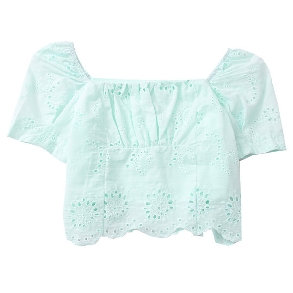 Νέο μοντέλο γυναικεία μπλούζα με τετράγωνο ντεκολτέ - ρετρό στιλ