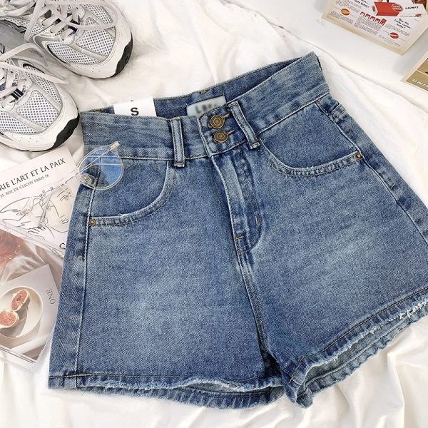 Ženske ležerne kratke traperice s gumbima