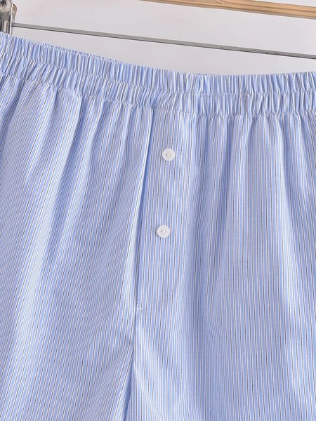 Novi model ženskih prugastih hlačica u plavoj boji