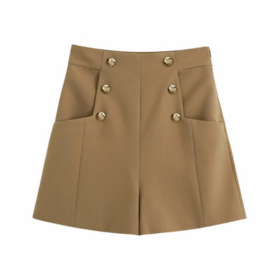 Μοντέρνα σορτς με κουμπιά και τσέπες