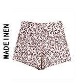 Casual γυναικεία σορτς με άνιμαλ μοτίβο και ψηλή μέση