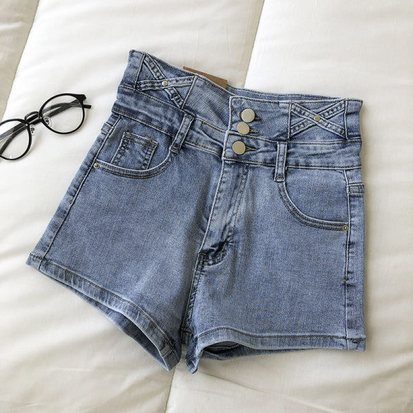 Κοντό τζιν γυναικείο με κουμπιά