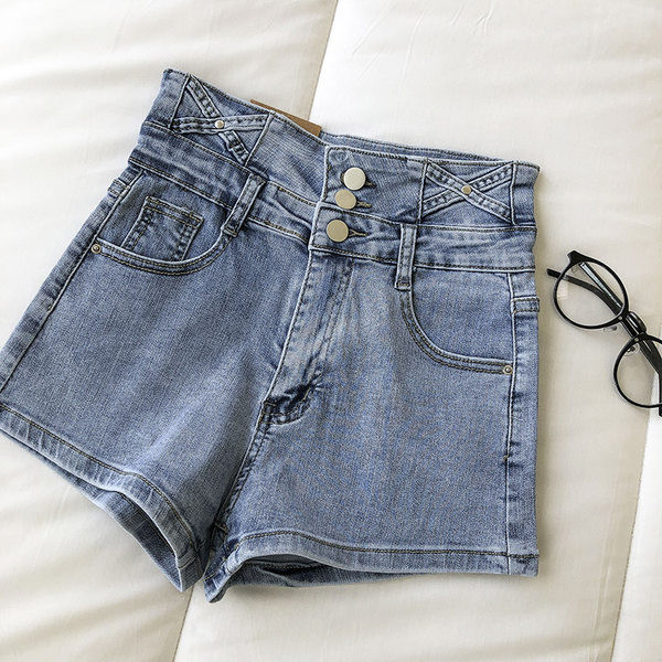 Κοντό τζιν γυναικείο με κουμπιά