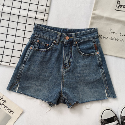 Ženske traper kratke hlače visokog struka - čist model