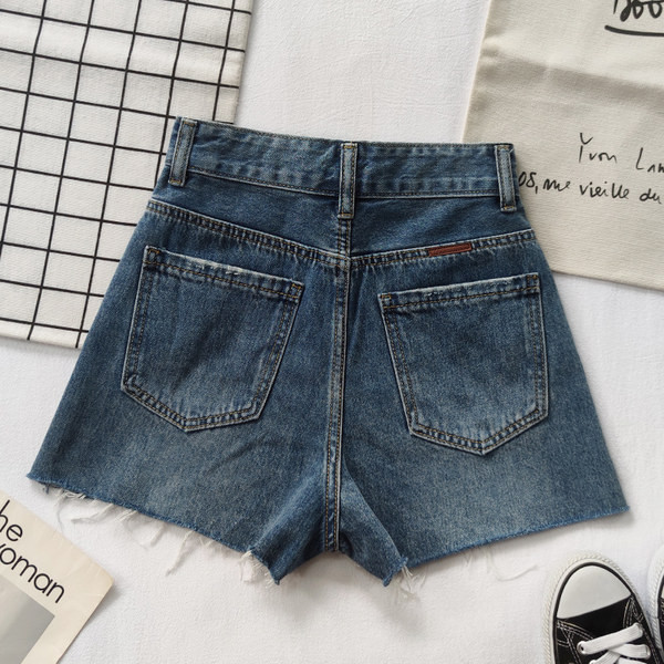 Ženske traper kratke hlače visokog struka - čist model