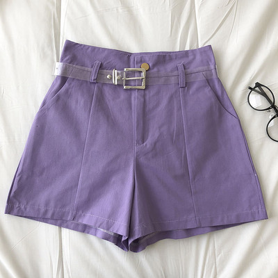 Σορτς με υψηλή μέση και ζώνη