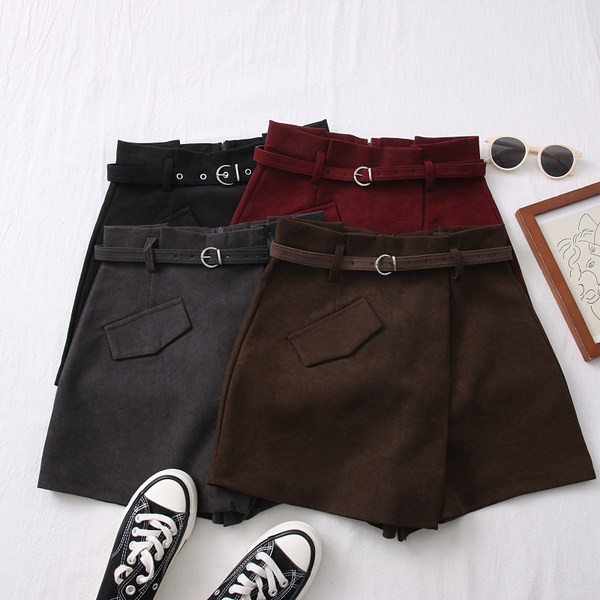 Moderna ženska suknja-hlače sa remenom u više boja