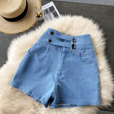 Κοντό τζιν γυναικεία με ψηλή μέση